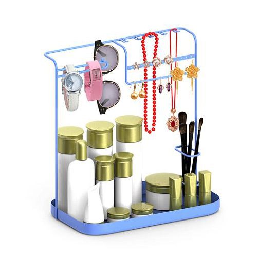 Rack simples de armazenamento de joias cosméticas de camada única