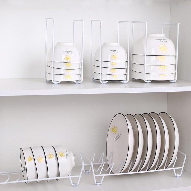 Rack de prato de metal branco